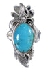 Turquoise Silver Southwest Flower Ring Size 4-1/2 YX79861