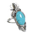 Southwest Sterling Silver Turquoise Flower Ring Size 6-1/2 YX79896