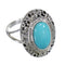 Southwest Sterling Silver Turquoise Ring Size 7-1/2 YX79920