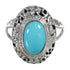 Southwest Turquoise And Sterling Silver Ring Size 6 YX79916