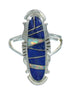 Southwestern Silver Lapis Opal Ring Size 5-1/2 QX81535