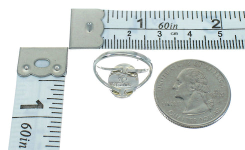 Silver Southwestern Lapis Opal Ring Size 4-1/2 QX81543