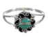 Southwestern Sterling Silver Turquoise And Opal Ring Size 4-1/2 RX83225