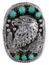 Sterling Silver Turquoise Eagle Ring Size 5-1/4 RX80354