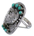 Sterling Silver Turquoise Eagle Ring Size 5-1/4 RX80354
