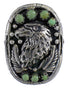 Authentic Sterling Silver Turquoise Eagle Ring Size 5 RX80362