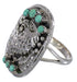 Sterling Silver And Turquoise Southwestern Eagle Ring Size 5 RX80412