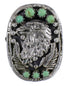 Turquoise Sterling Silver Eagle Ring Size 5-1/4 RX80466
