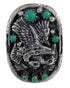 Southwest Sterling Silver Turquoise Eagle Ring Size 7 RX80491