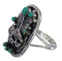 Southwest Sterling Silver Turquoise Eagle Ring Size 7 RX80491