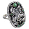 Southwest Sterling Silver Turquoise Eagle Ring Size 8-1/2 RX80589