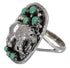 Sterling Silver Turquoise Bear Ring Size 4-1/4 RX80678