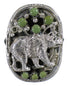 Turquoise And Genuine Sterling Silver Bear Ring Size 7-1/4 RX80832