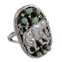 Genuine Sterling Silver And Turquoise Bear Ring Size 4-1/4 RX80844