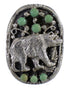 Genuine Sterling Silver And Turquoise Bear Ring Size 4-1/4 RX80844