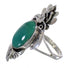 Turquoise And Silver Southwestern Flower Ring Size 5-3/4 YX73692