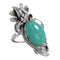 Silver And Turquoise Southwest Flower Ring Size 4-1/2 YX73703