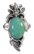 Turquoise Sterling Silver Jewelry Flower Ring Size 5-1/4 YX73716