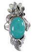 Sterling Silver Turquoise Southwestern Jewelry Flower Ring Size 5 YX73766