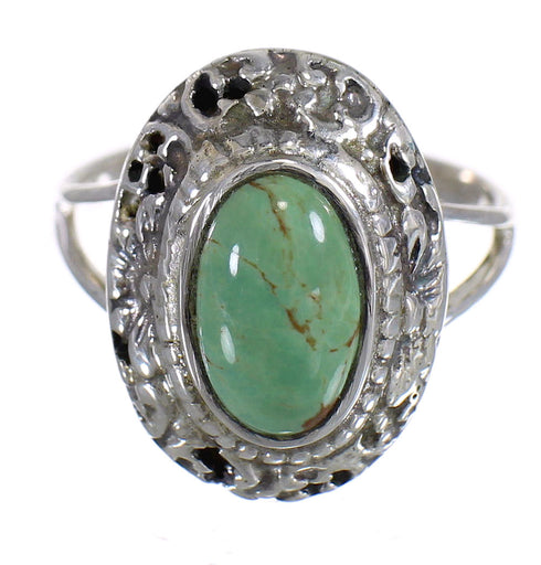 Turquoise And Sterling Silver Southwest Jewelry Ring Size 7-1/2 YX73779