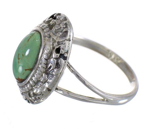 Turquoise And Sterling Silver Southwest Jewelry Ring Size 7-1/2 YX73779
