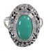 Genuine Sterling Silver And Turquoise Ring Size 5-1/4 YX73792