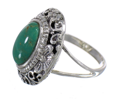 Turquoise Authentic Sterling Silver Southwestern Ring Size 7-3/4 YX73802
