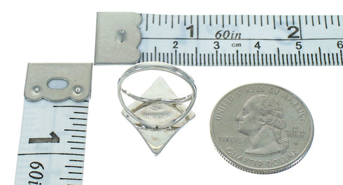 Southwestern Silver Lapis Opal Ring Size 7 QX80184