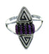 Sterling Silver Water Wave And Magenta Turquoise Needlepoint Southwest Ring Size 7-1/2 YX67083