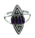 Sterling Silver Water Wave And Magenta Turquoise Needlepoint Ring Size 6 YX67079