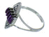 Silver Magenta Turquoise Needlepoint Southwest Ring Size 7 YX67082