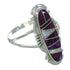 Silver Magenta Turquoise Opal Southwest Ring Size 4-3/4 YX81899