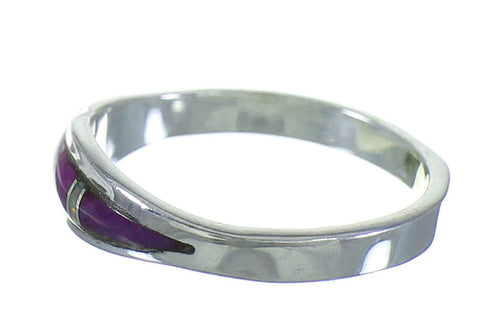 Southwestern Magenta Turquoise Opal Silver Ring Size 5-3/4 YX82245