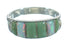 Southwestern Silver Turquoise And Opal Inlay Ring Size 5-1/4 YX68844