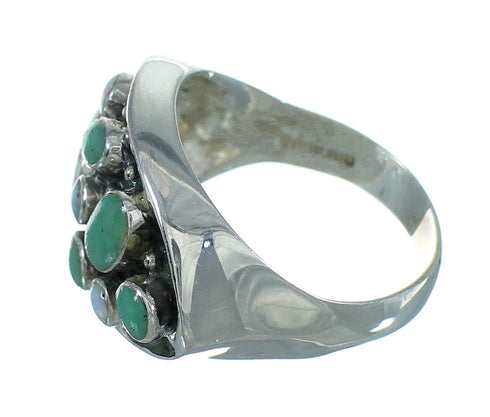 Genuine Sterling Silver Opal And Turquoise Southwest Ring Size 8 YX68905