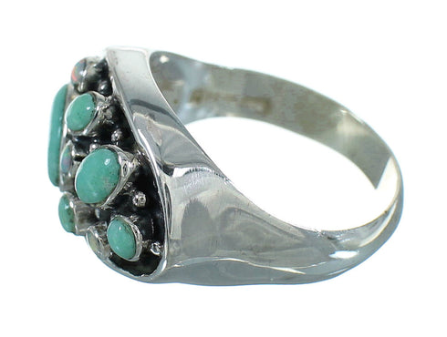 Silver Opal And Turquoise Southwestern Ring Size 5 YX68908