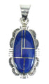 Southwest Sterling Silver Lapis Inlay Pendant QX68484