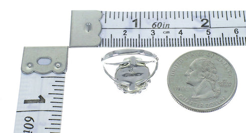 Sterling Silver Magenta Turquoise Ring Size 4-3/4 QX68739