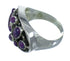 Sterling Silver Southwestern Magenta Turquoise Ring Size 8-1/4 QX68864