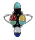 Silver Multicolor Southwest Ring Size 4-3/4 YX70914