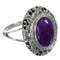 Southwestern Sterling Silver And Magenta Turquoise Ring Size 6-3/4 YX79539
