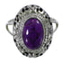Southwestern Sterling Silver And Magenta Turquoise Ring Size 6-3/4 YX79539