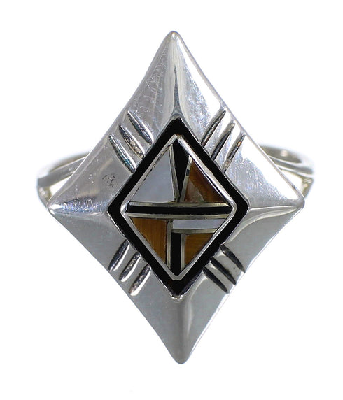 Multicolor Silver Southwestern Ring Size 6 YX73629