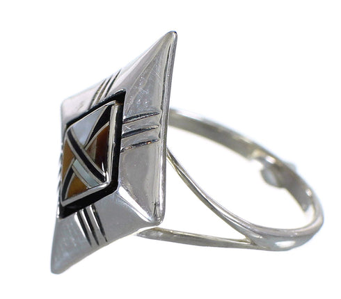 Multicolor Silver Southwestern Ring Size 6 YX73629