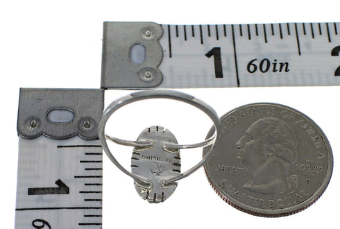 Southwest Sterling Silver And Multicolor Ring Size 7-3/4 YX73656