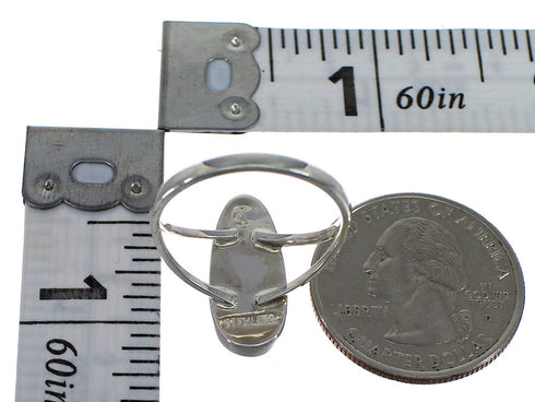 Multicolor Inlay Sterling Silver Ring Size 7-1/4 YX73668