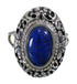 Silver Lapis Jewelry Southwest Ring Size 8-1/2 AX80221