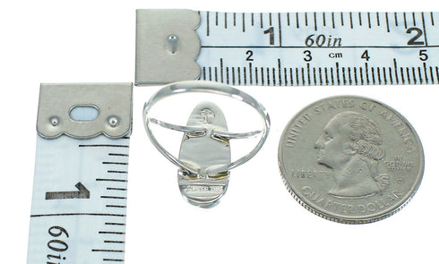 Southwestern Turquoise Sterling Silver Ring Size 5-1/2 YX69521