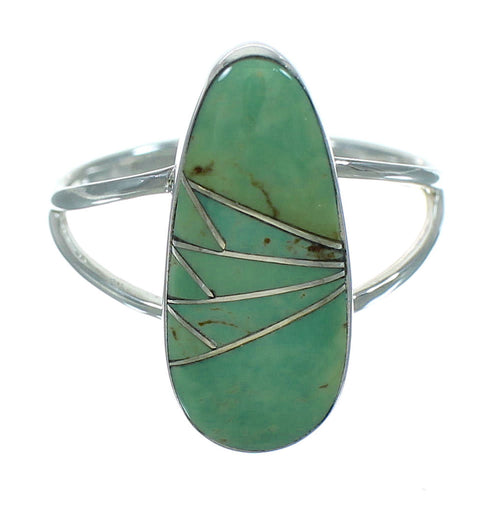Southwest Turquoise And Authentic Sterling Silver Ring Size 5-1/2 YX69527