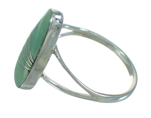Southwest Genuine Sterling Silver And Turquoise Ring Size 5 YX69536